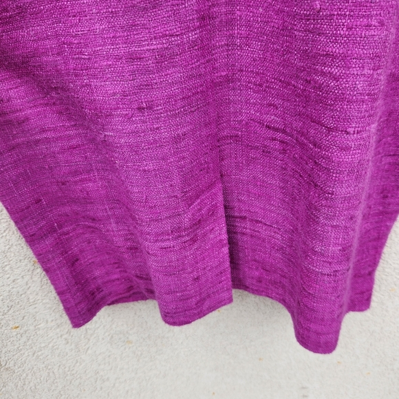 TRINA TURK Women's Dress Size 10 Purple 100% Silk Lined Tweed Glam Party - Picture 11 of 11